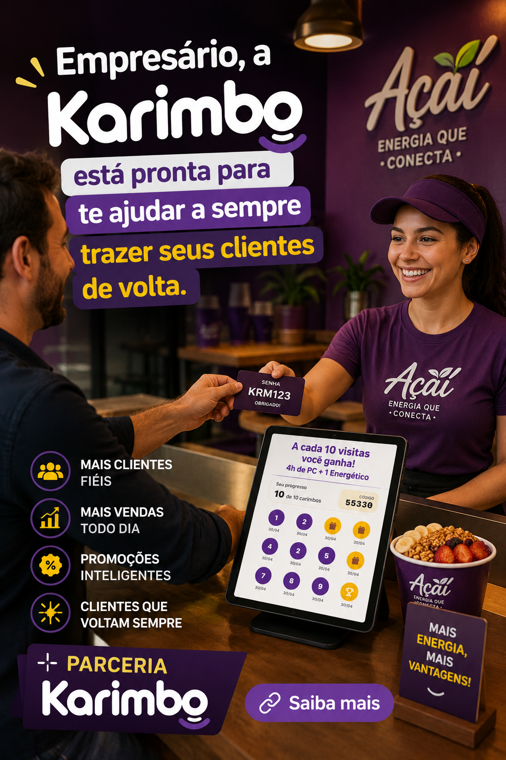 Karimbo ajuda a trazer clientes de volta